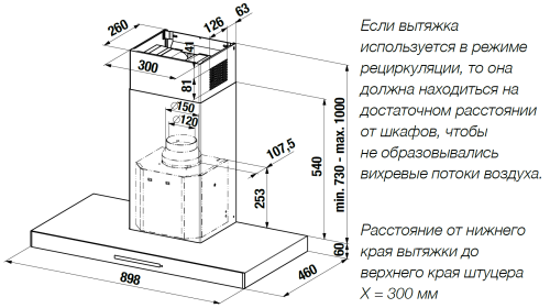 Настенная вытяжка Kuppersbusch DW 9340.1 E фото 2