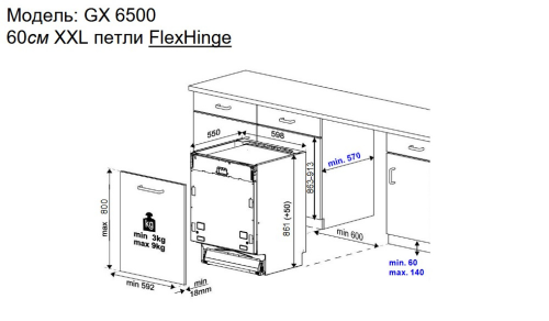 Встраиваемая посудомоечная машина Kuppersbusch GX 6500.0 V фото 3